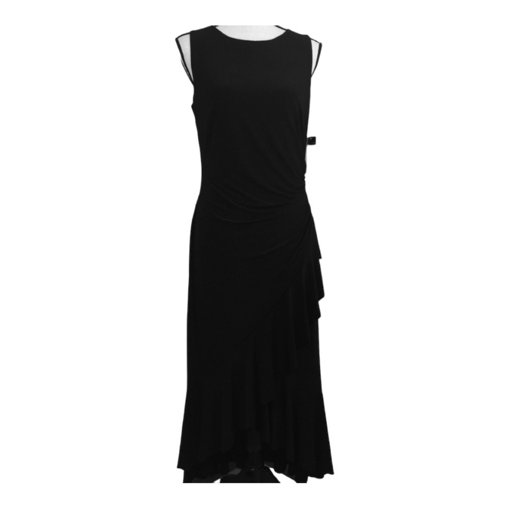 🆕 Chaps Evening Black Dress. Long. Sz. 8.
